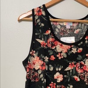 NWT Black Floral Tank Top LLR